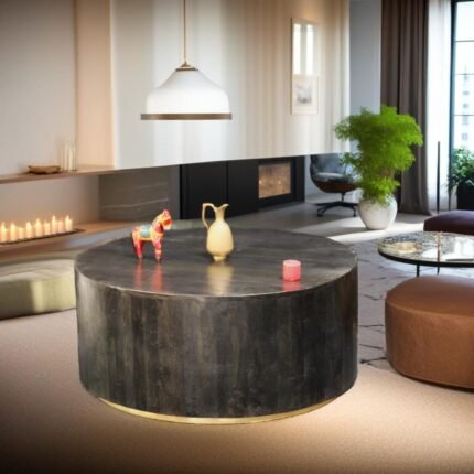 Wooden Round Coffee Table | Luxury Central Table Table