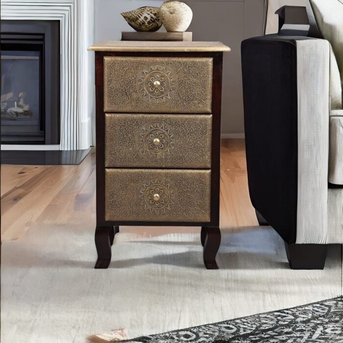 storage bedside table, wooden bedside table