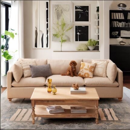 Wood Coffee Table, Handicraft End Table For Living-Room