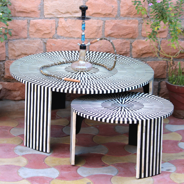bone inlay coffee table, inlay coffee table