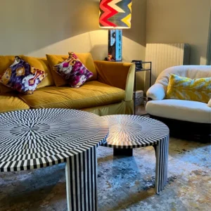Bone Inlay Coffee Table | Cocktail Table | Central Side Table | Dining Table Setof2 photo review